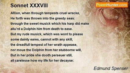 Edmund Spenser - Sonnet XXXVIII