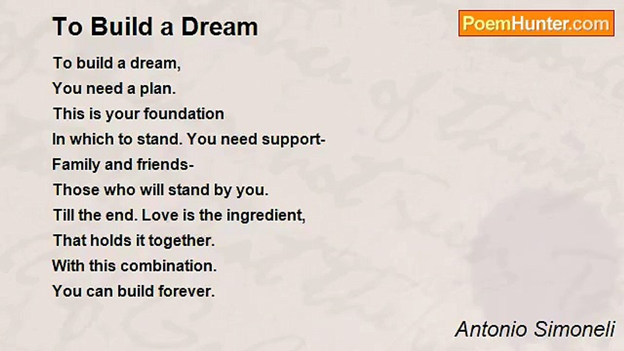 Antonio Simoneli - To Build a Dream