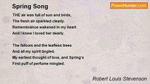 Robert Louis Stevenson - Spring Song