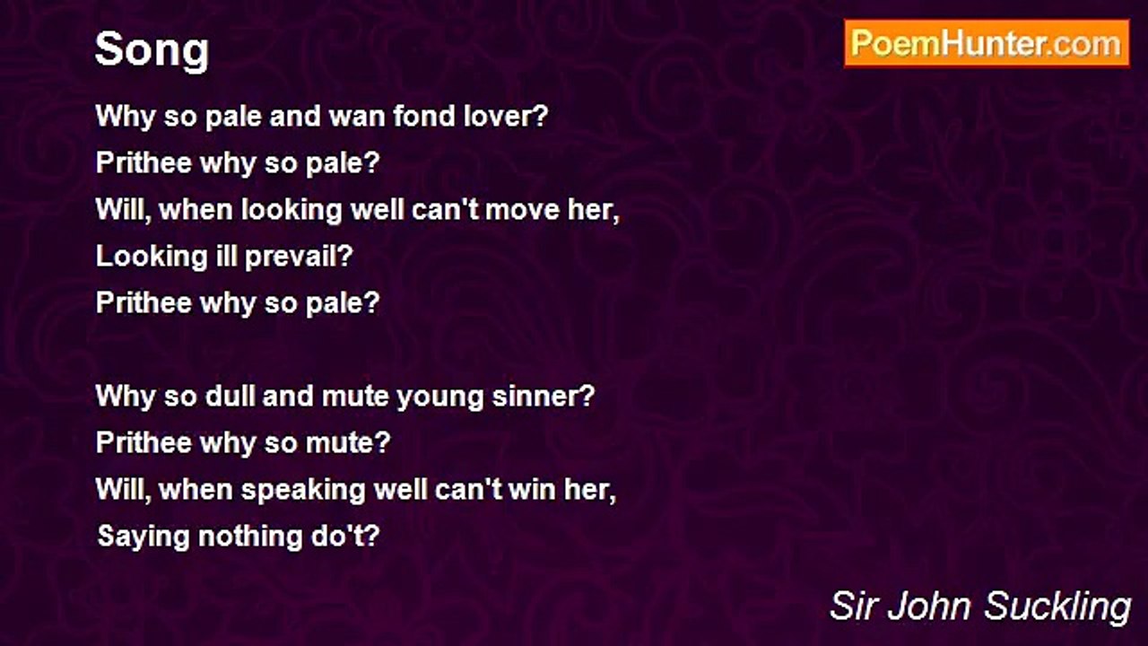 Sir John Suckling - Song