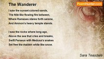 Sara Teasdale - The Wanderer