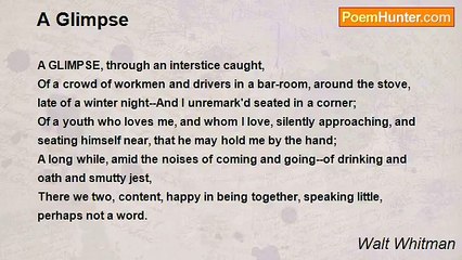 Walt Whitman - A Glimpse