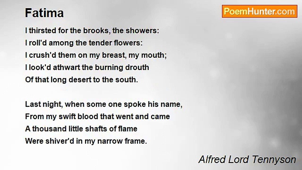 Alfred Lord Tennyson - Fatima