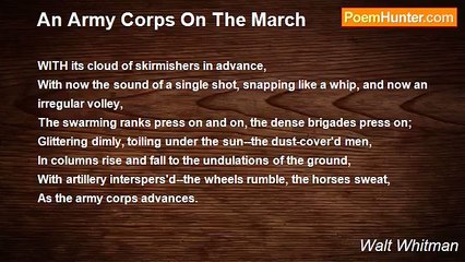 Walt Whitman - An Army Corps On The March