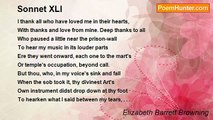 Elizabeth Barrett Browning - Sonnet XLI