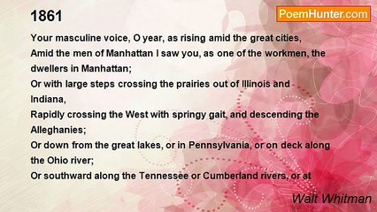 Walt Whitman - 1861