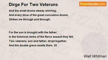 Walt Whitman - Dirge For Two Veterans