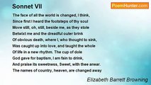 Elizabeth Barrett Browning - Sonnet VII