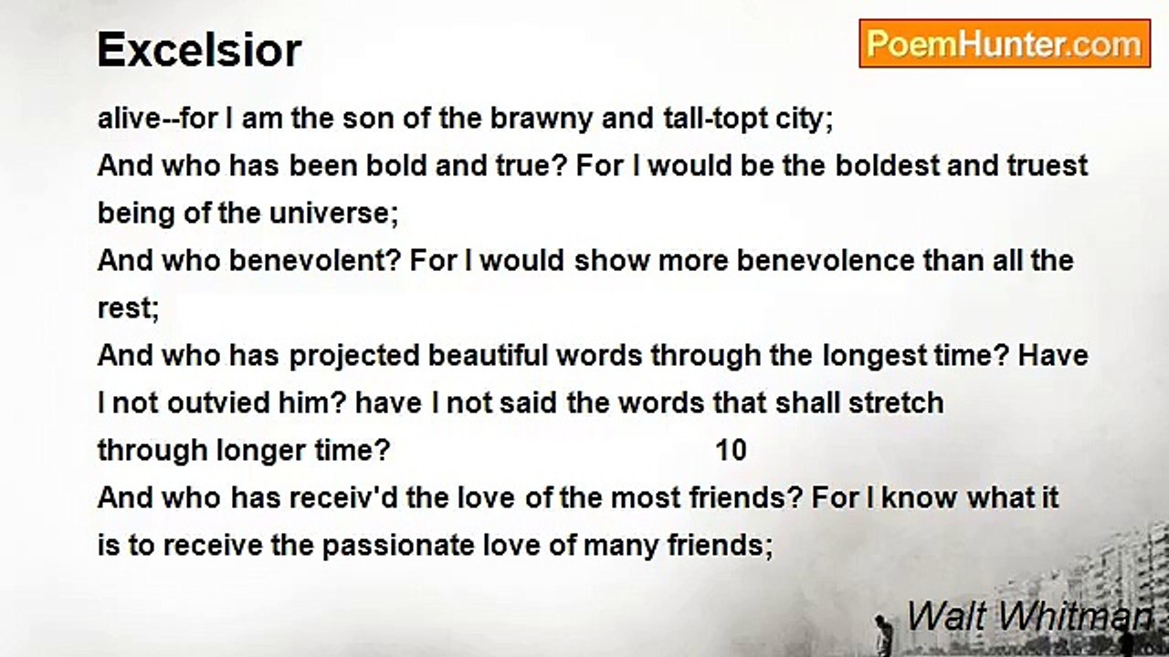 Walt Whitman - Excelsior