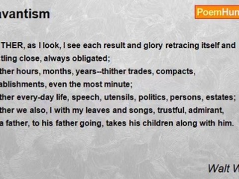 Walt Whitman - Savantism