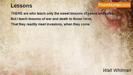 Walt Whitman - Lessons