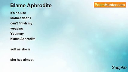Sappho - Blame Aphrodite