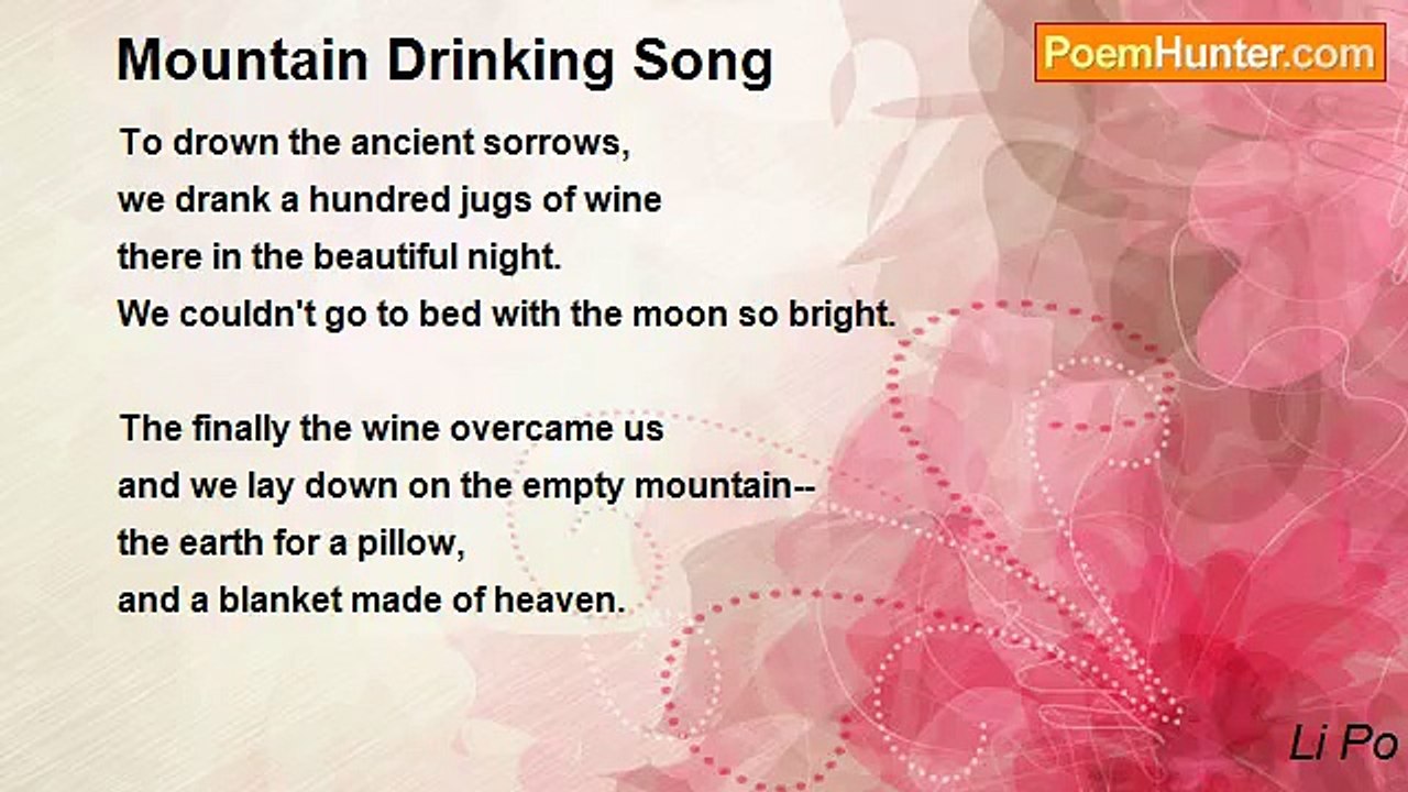 Li Po - Mountain Drinking Song