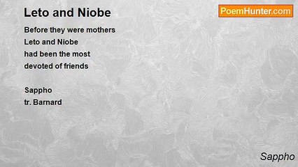 Sappho - Leto and Niobe
