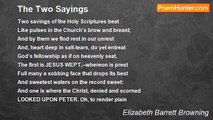 Elizabeth Barrett Browning - The Two Sayings