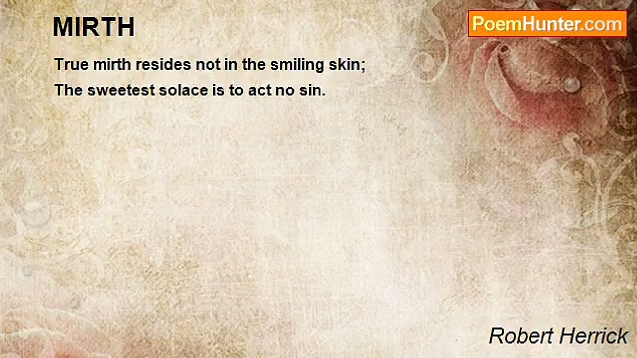 Robert Herrick - MIRTH