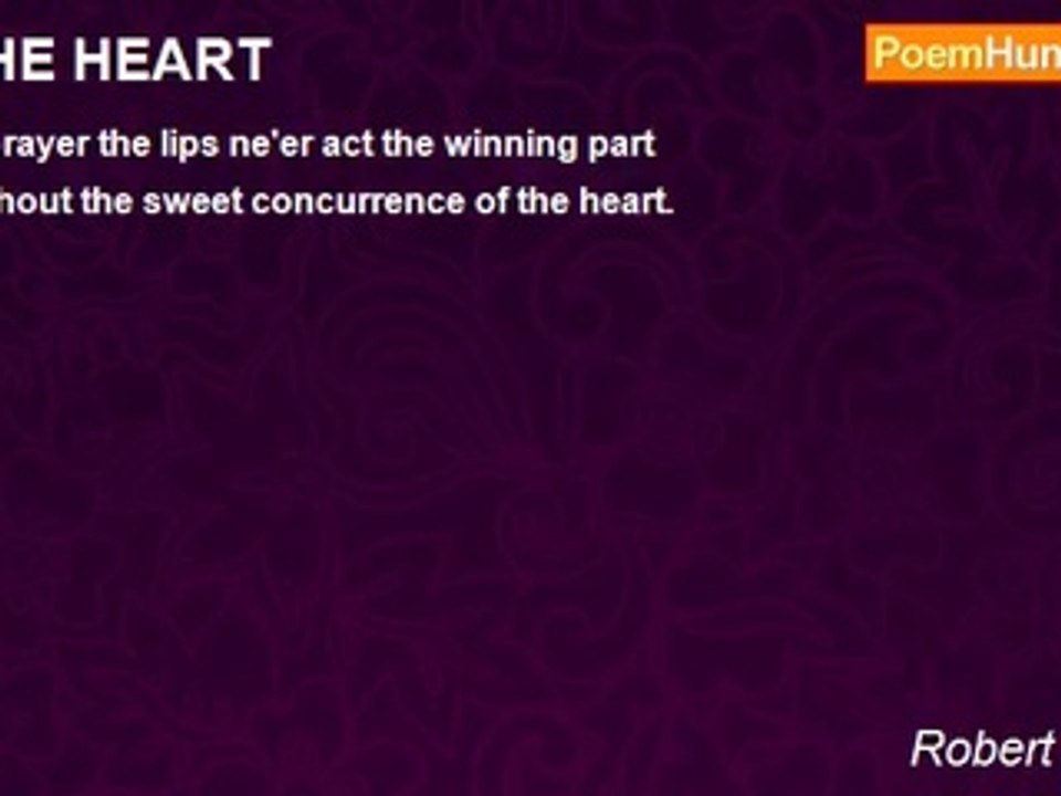 Robert Herrick - THE HEART