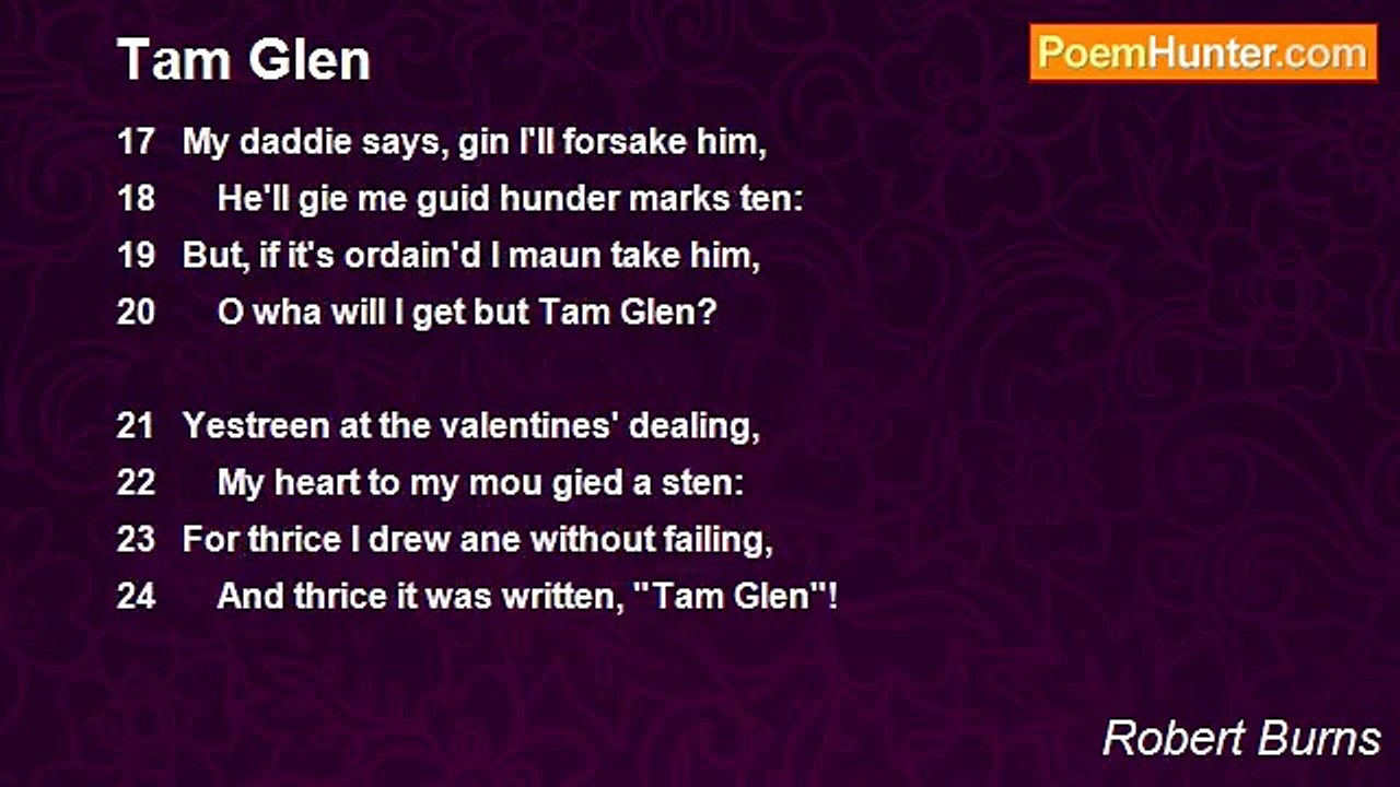 Robert Burns - Tam Glen