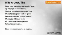 William Barnes - Wife A-Lost, The