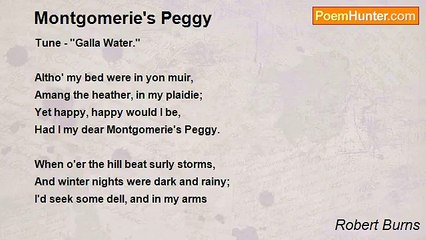 Robert Burns - Montgomerie's Peggy