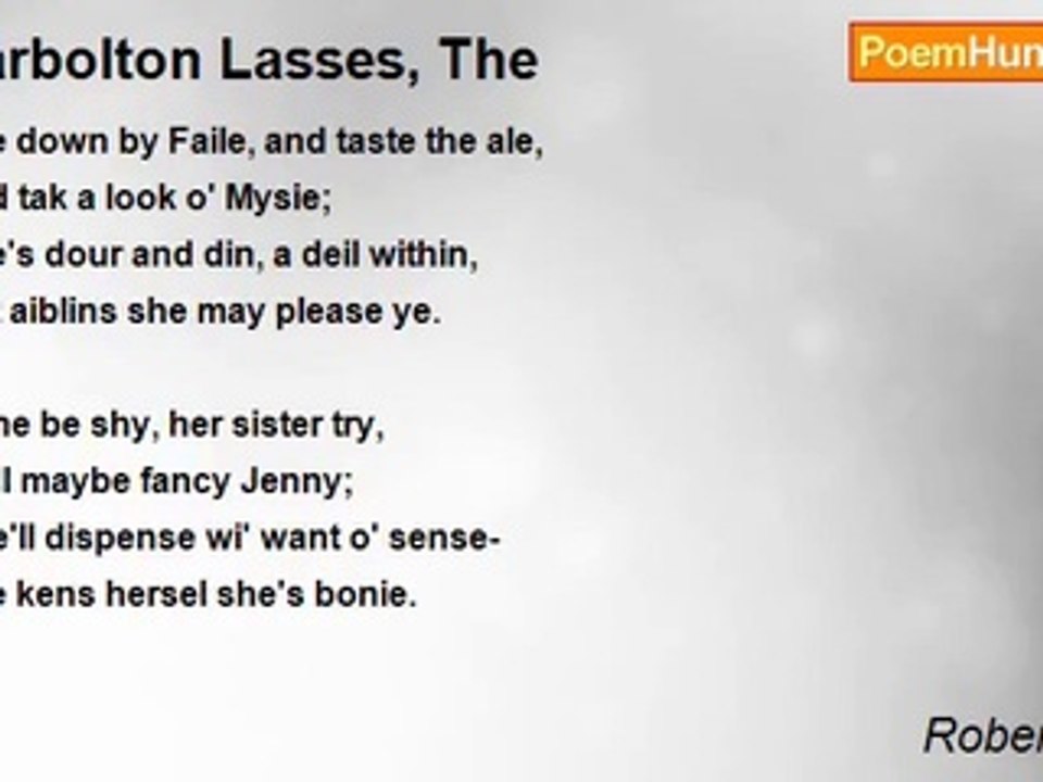Robert Burns - Tarbolton Lasses, The
