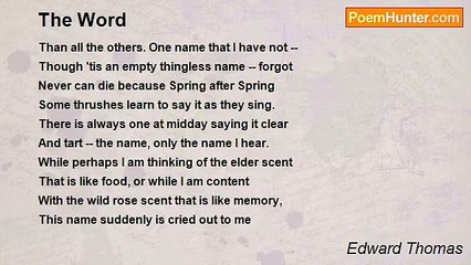 Edward Thomas - The Word