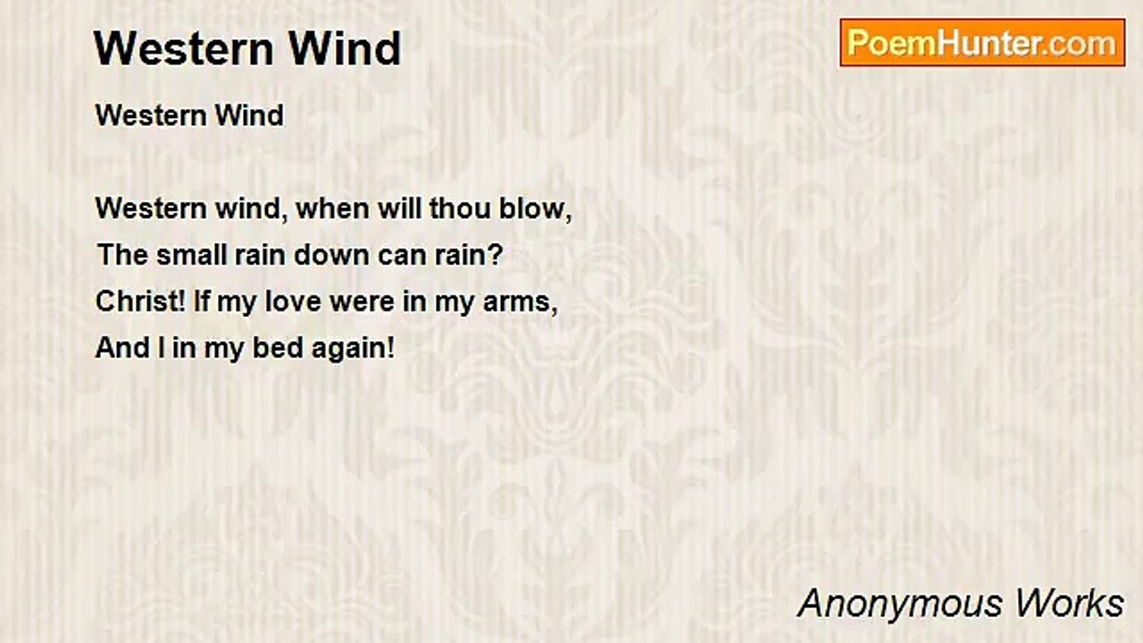 Anonymous Works - Western Wind