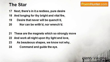 Henry Vaughan - The Star