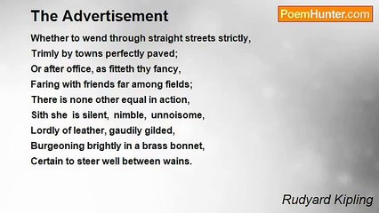 Rudyard Kipling - The Advertisement