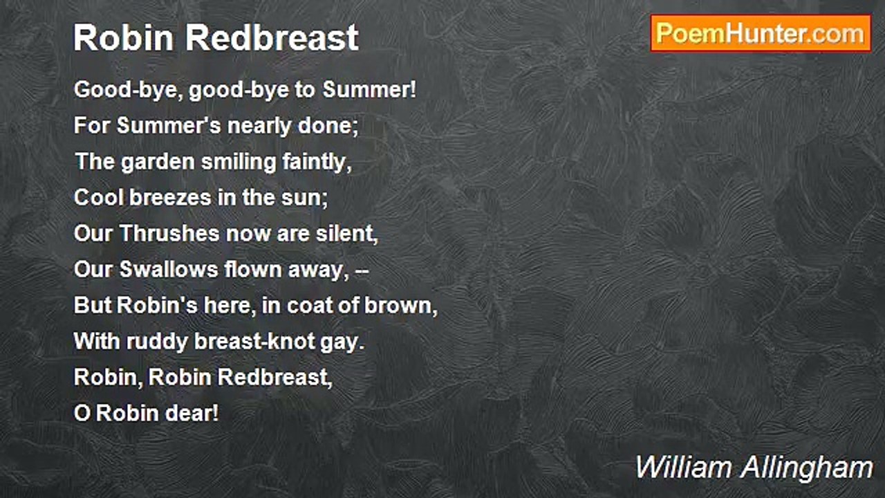 William Allingham - Robin Redbreast