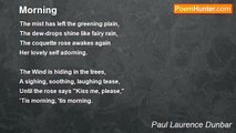 Paul Laurence Dunbar - Morning