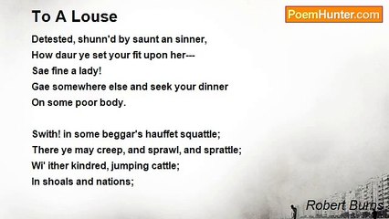 Robert Burns - To A Louse