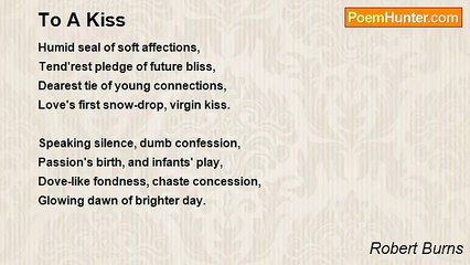 Robert Burns - To A Kiss