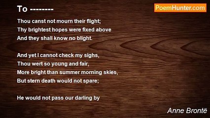 Anne Brontë - To --------