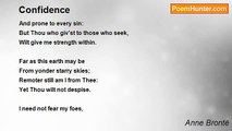 Anne Brontë - Confidence