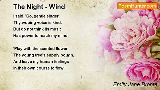 Emily Jane Brontë - The Night - Wind