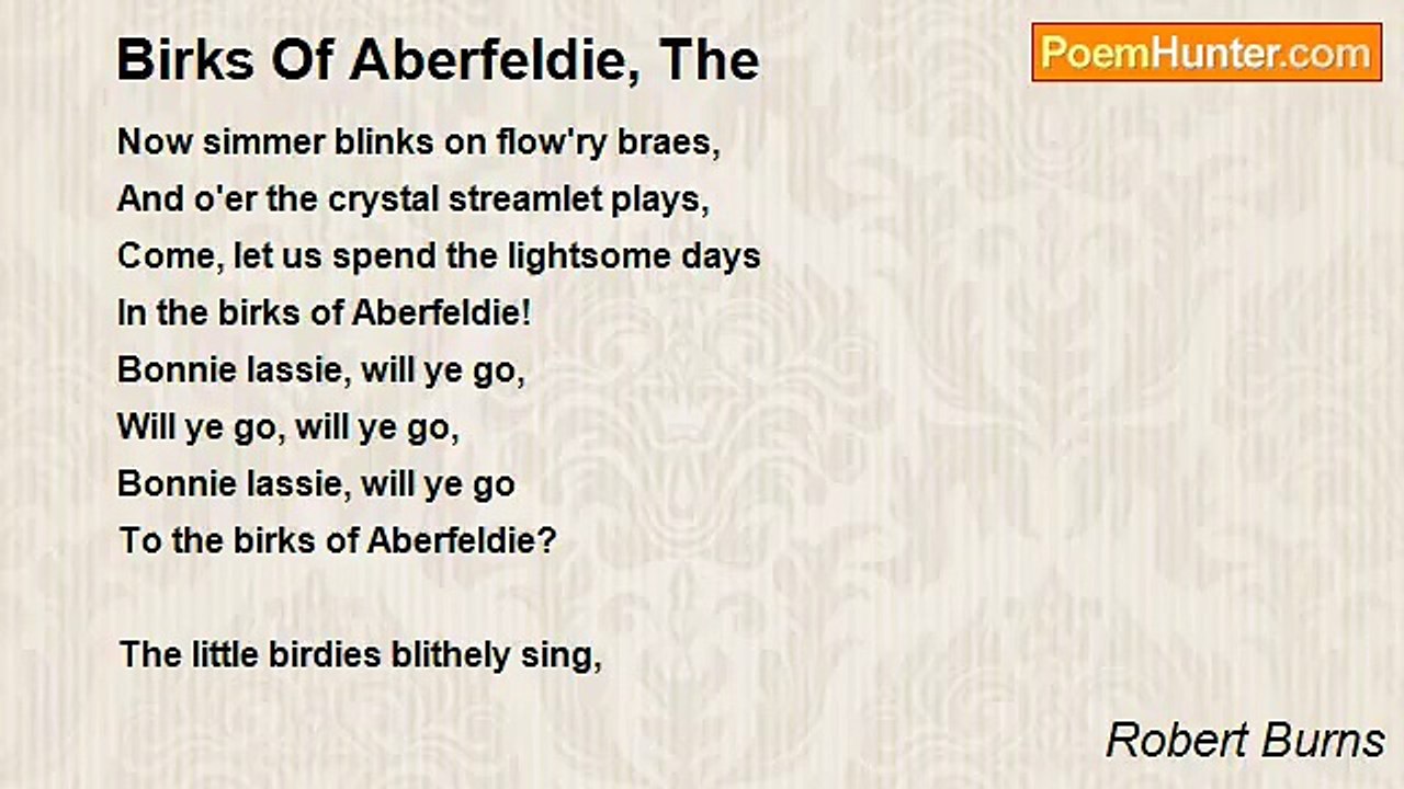 Robert Burns - Birks Of Aberfeldie, The