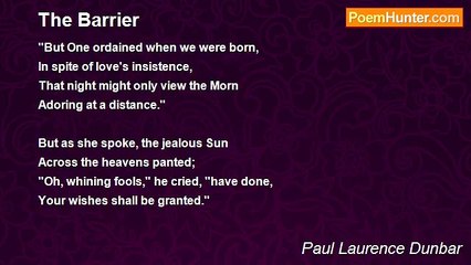 Paul Laurence Dunbar - The Barrier