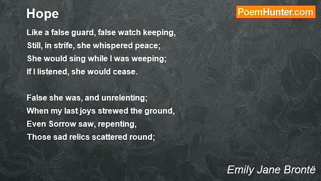 Emily Jane Brontë - Hope