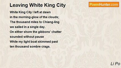Li Po - Leaving White King City