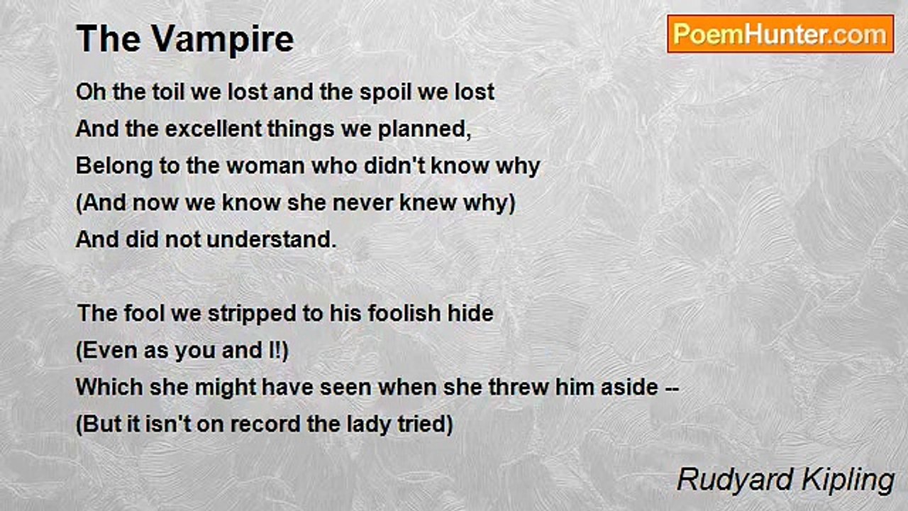 Rudyard Kipling - The Vampire
