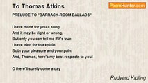 Rudyard Kipling - To Thomas Atkins