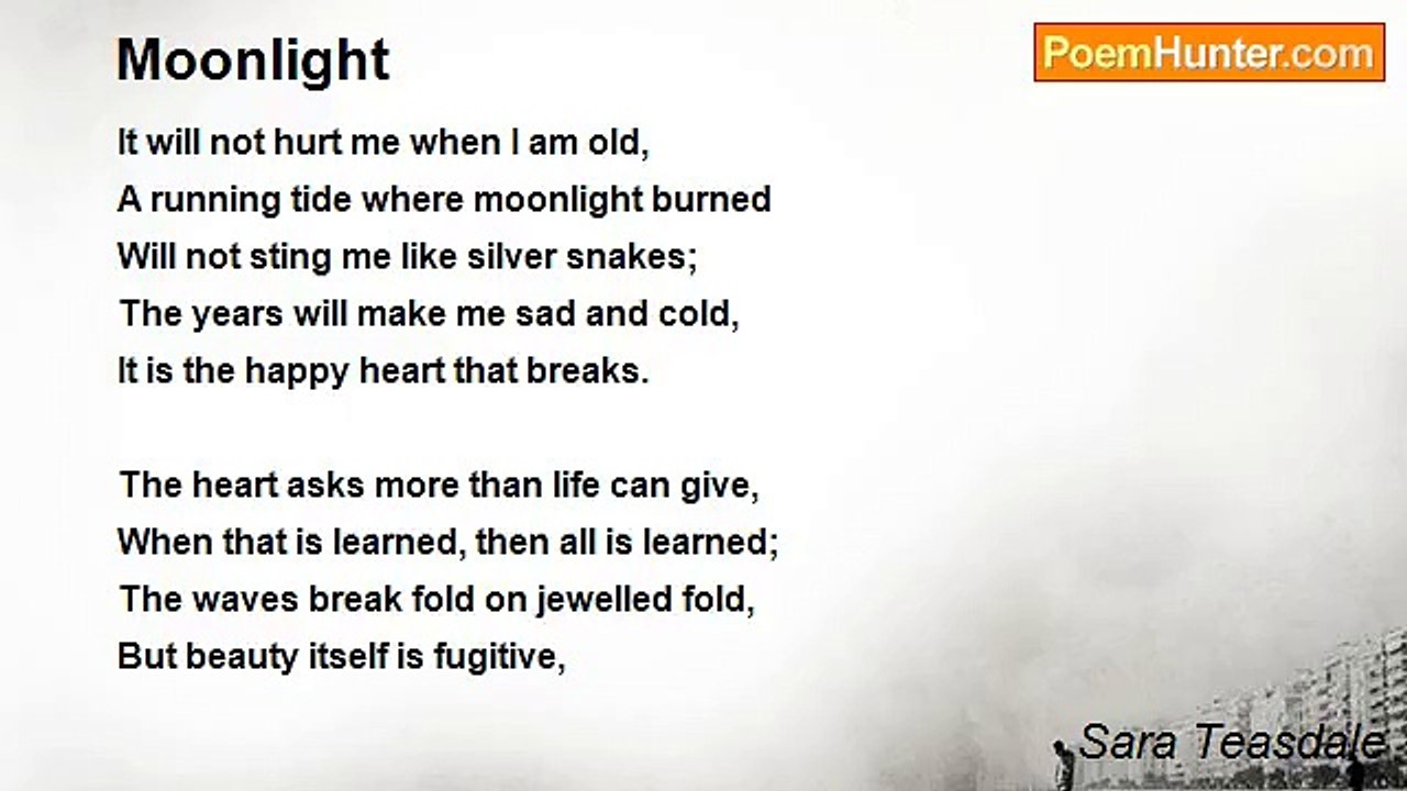 Sara Teasdale - Moonlight