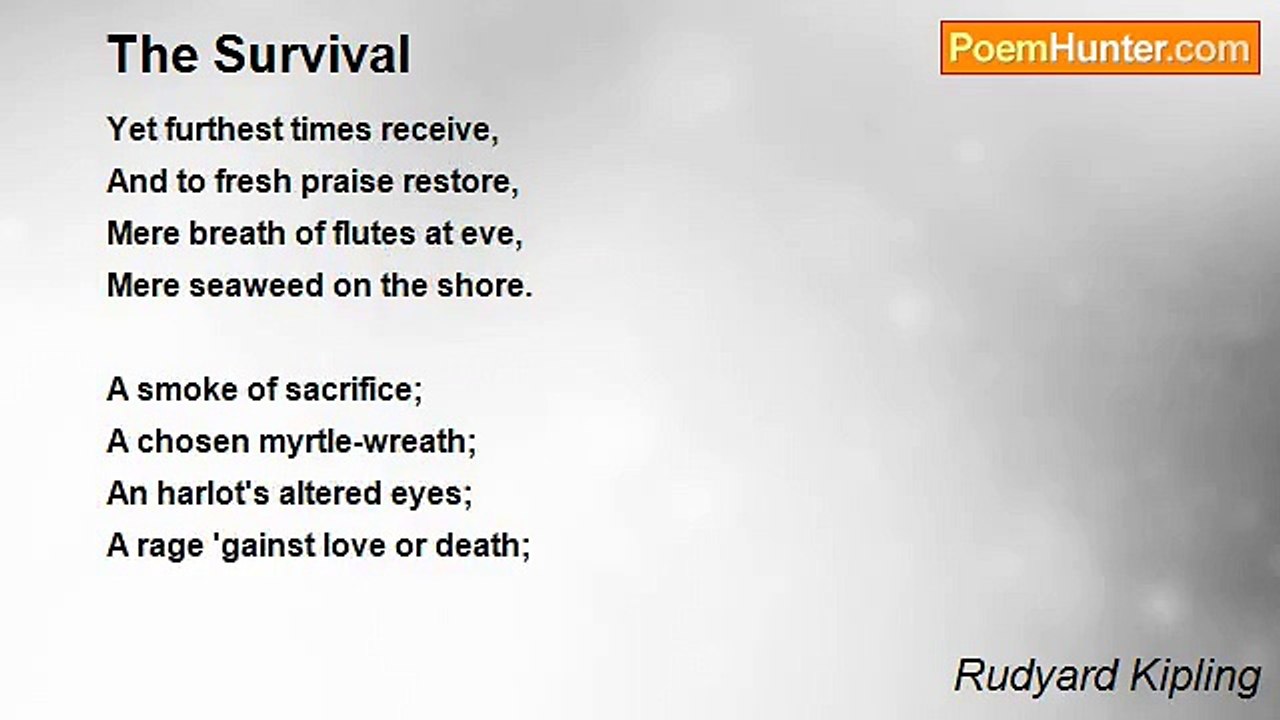 Rudyard Kipling - The Survival