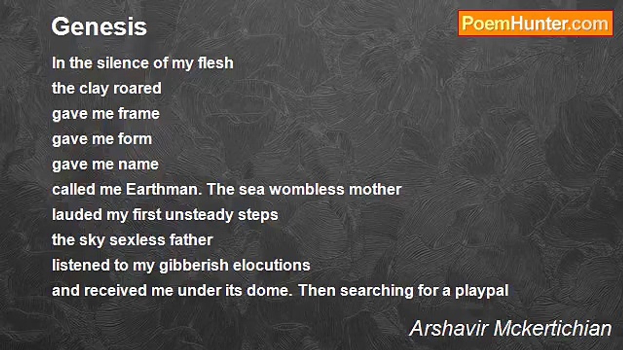 Arshavir Mckertichian - Genesis