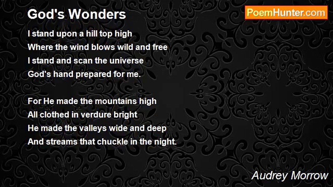 Audrey Morrow - God's Wonders