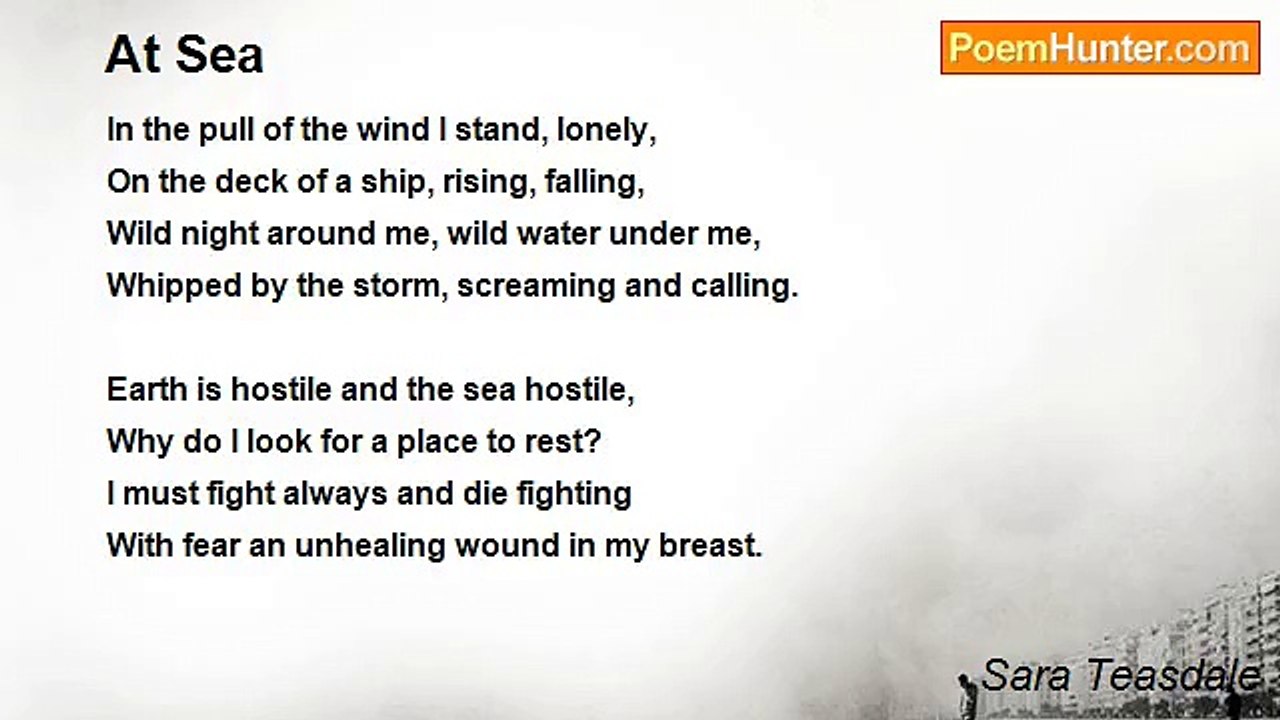 Sara Teasdale - At Sea