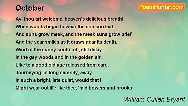 William Cullen Bryant - October