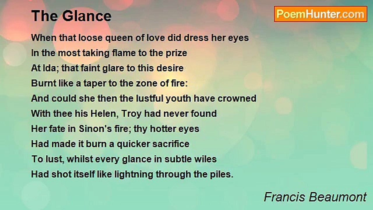 Francis Beaumont - The Glance
