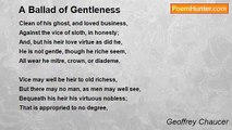 Geoffrey Chaucer - A Ballad of Gentleness